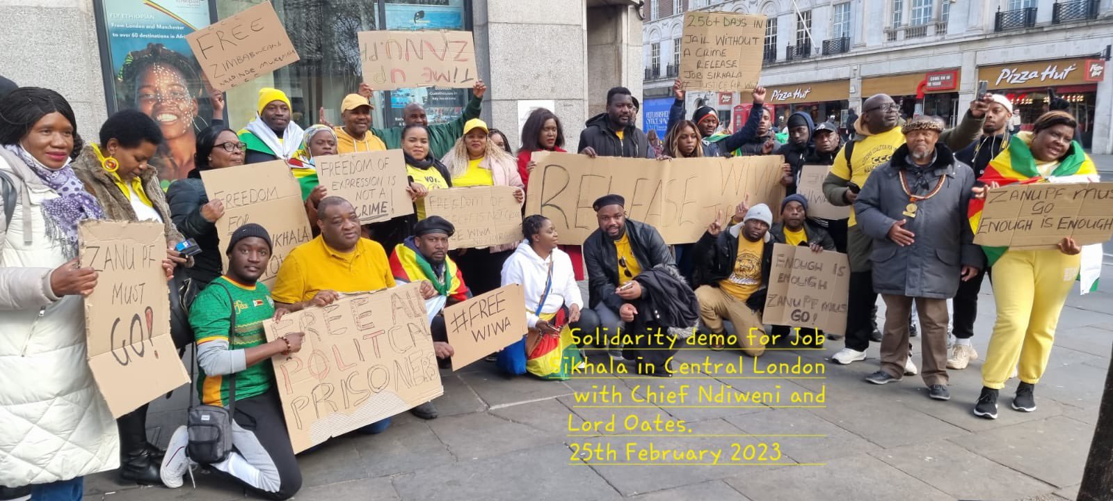At the Zimbabwe Embassy - 429 The Strand, London